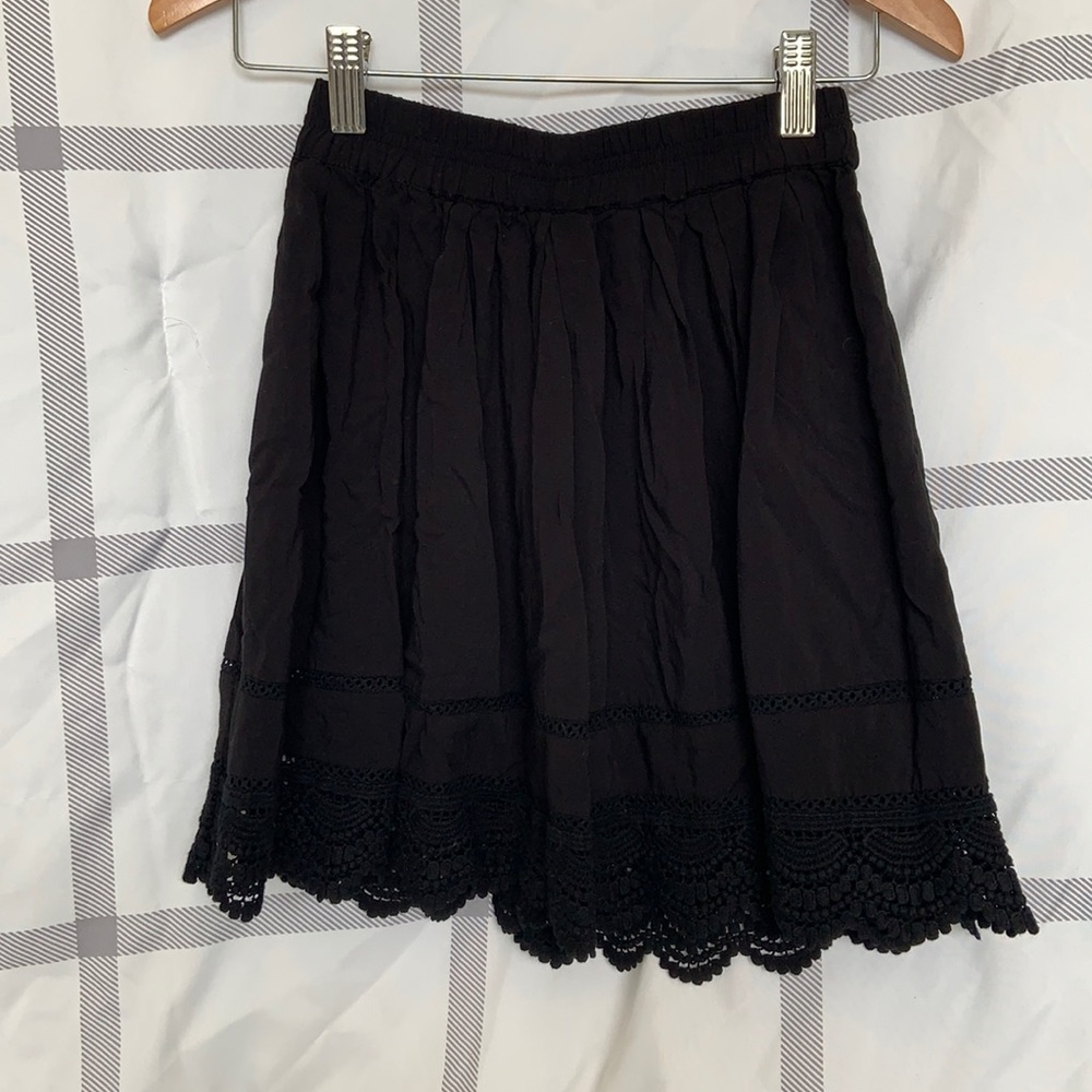 black skater shirt with lace bottom